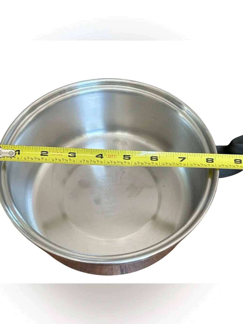 Vintage De Luxe Permanent Stainless Steel 2 Qt Saucepan Pot W Lid Black Handle